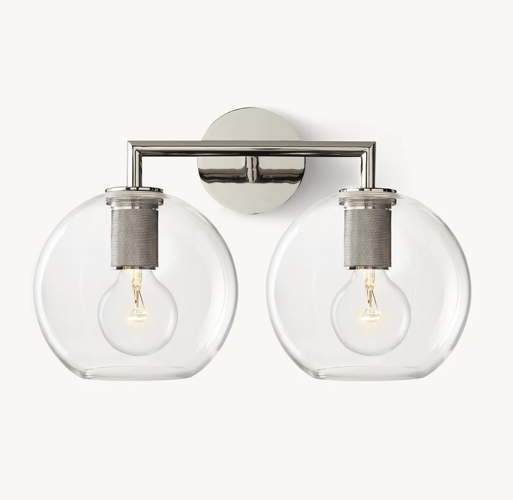 UTILITAIRE GLOBE SHADE DOUBLE SCONCE - Image 3