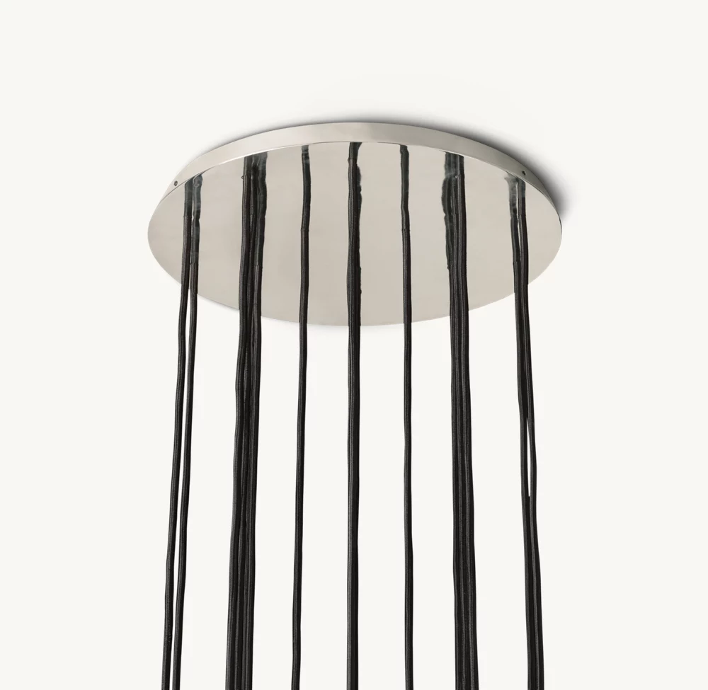 BOULE DE CRISTAL CLEAR GLASS ROUND CLUSTER CHANDELIER 19