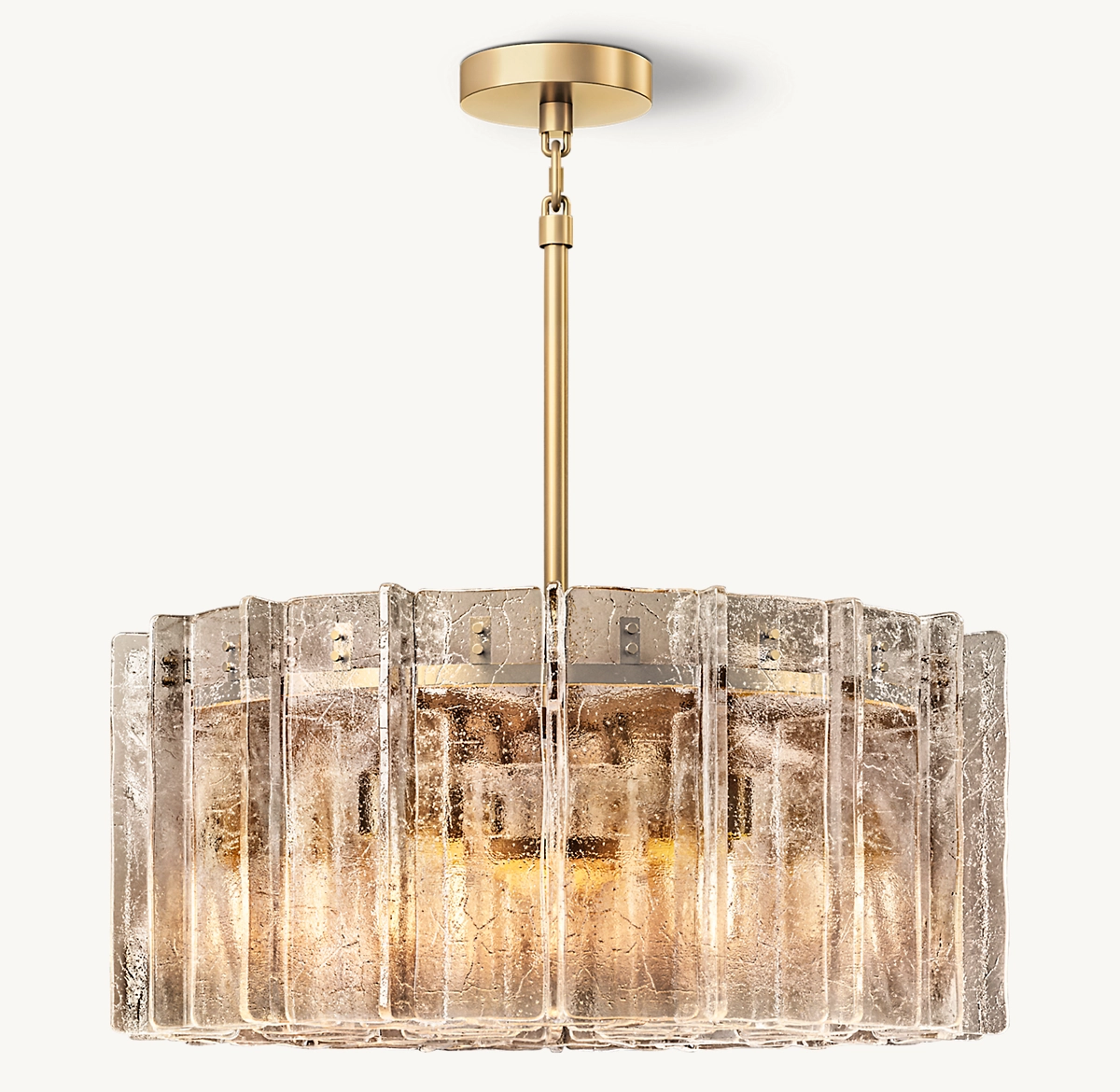 LATTICE SMOKE GLASS ROUND CHANDELIER 37