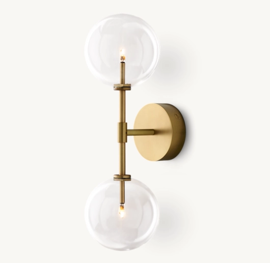 GLASS GLOBE LINEAR SCONCE