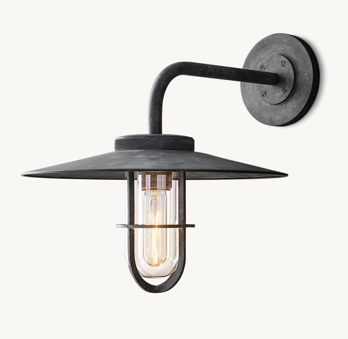 UTILITAIRE BARN OUTDOOR SCONCE - Weathered Zinc