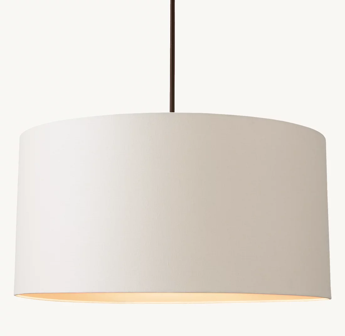 CICERO DRUM PENDANT - Finish Options, Fabric Options