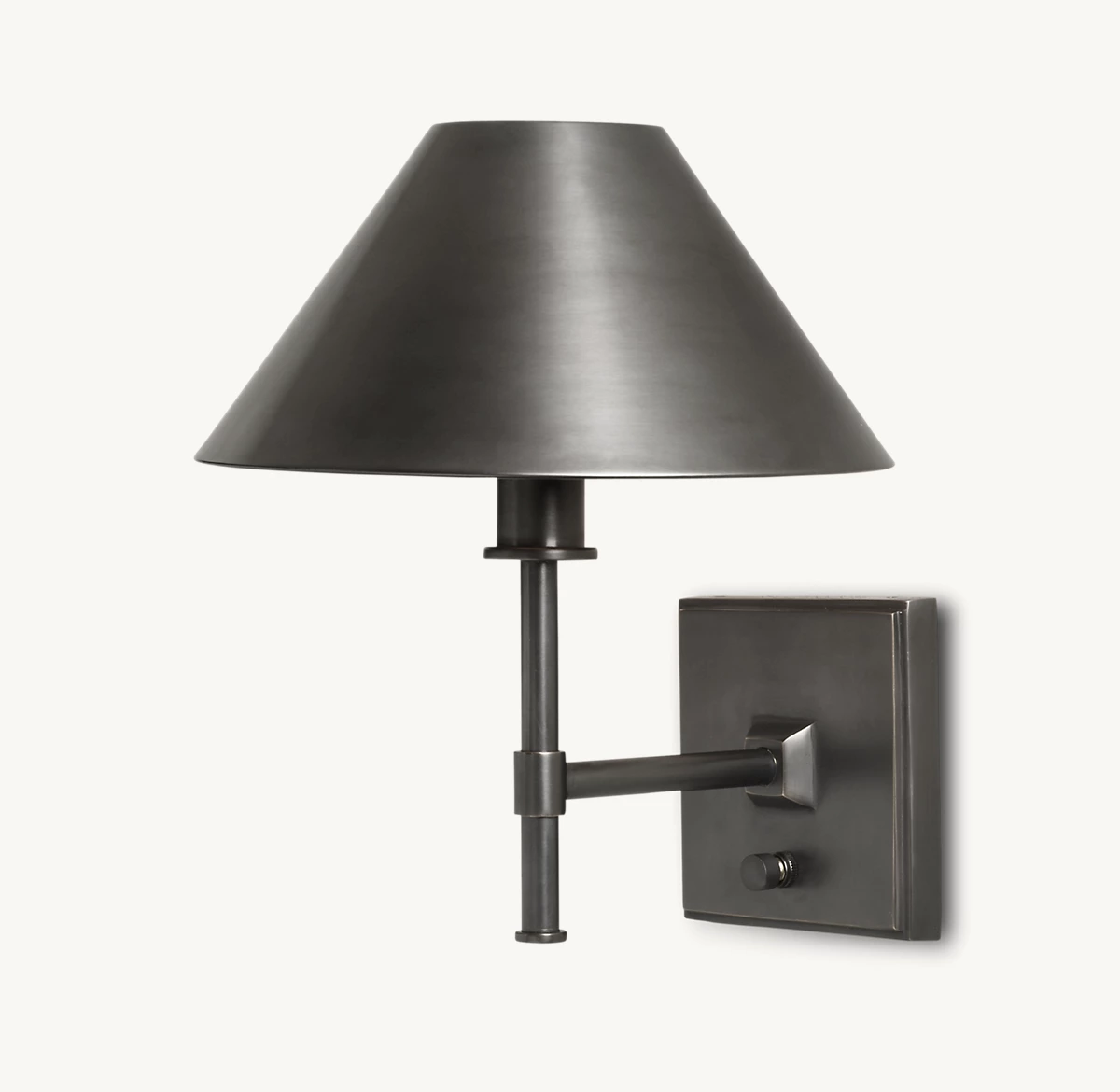 PETITE CANDLESTICK METAL SHADE SCONCE - Bronze