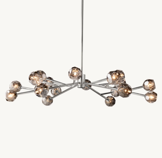 BOULE DE CRISTAL SMOKE GLASS ROUND CHANDELIER 60