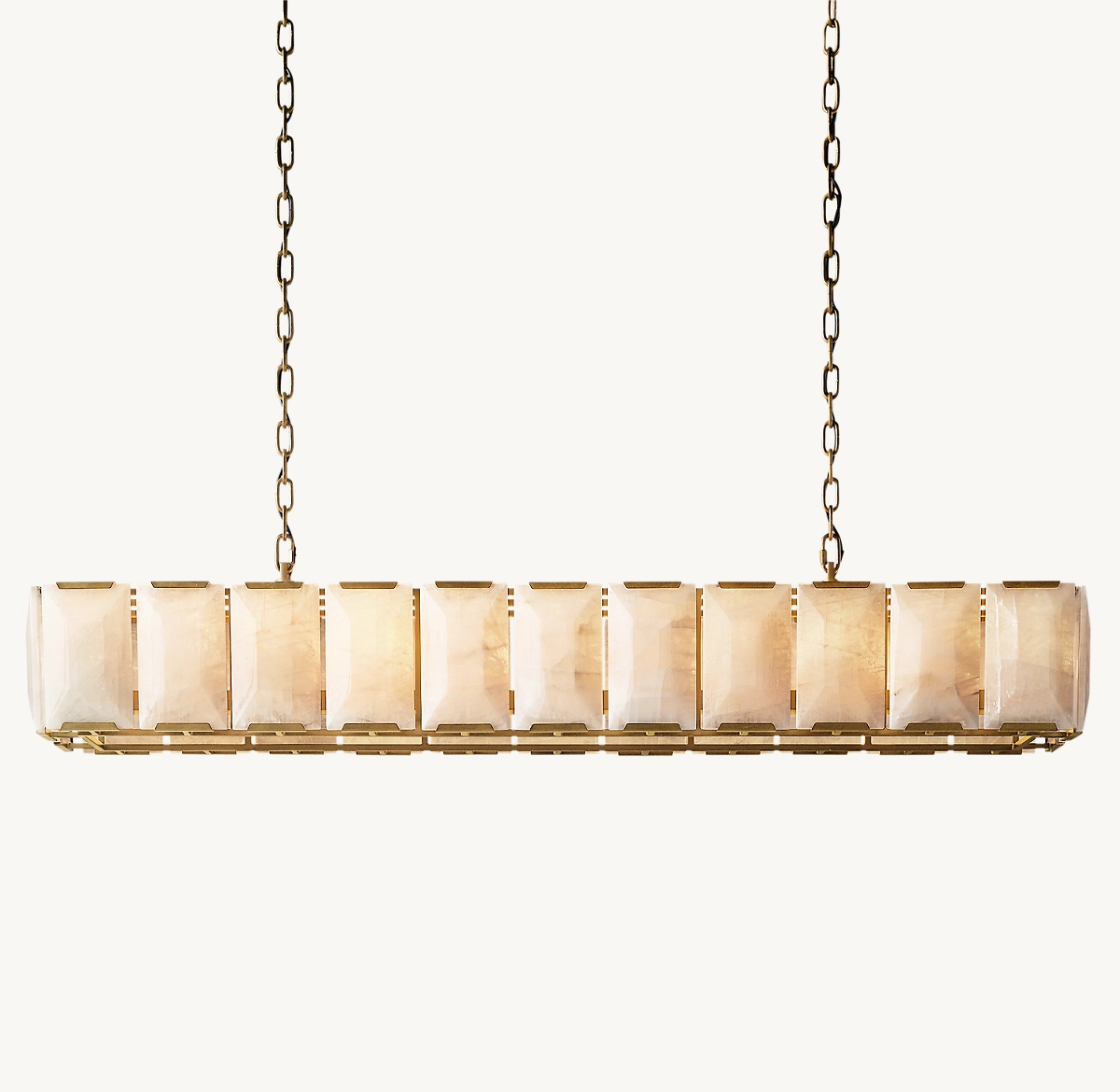 HARLOW CALCITE RECTANGULAR CHANDELIER 74