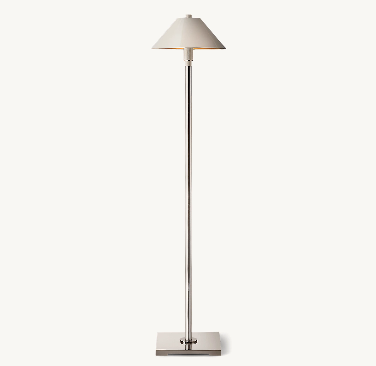 UTILITAIRE METAL SHADE FLOOR LAMP - Polished Nickel