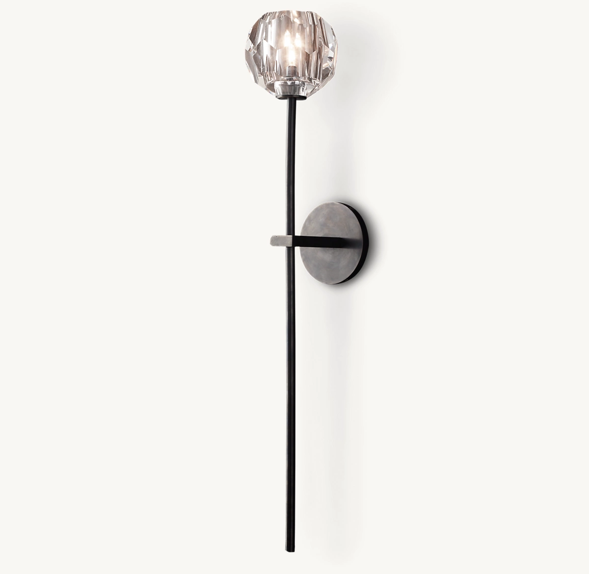 BOULE DE CRISTAL CLEAR GLASS GRAND SCONCE - Bronze