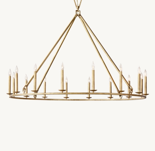 19TH C. ENGLISH OPENWORK ROUND CHANDELIER 60