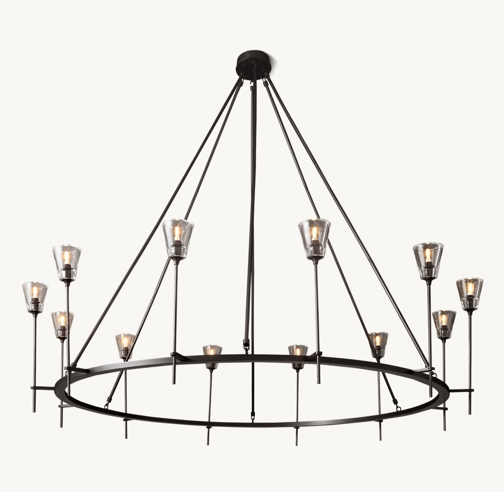 TORCHE DE VERRE ROUND CHANDELIER 70