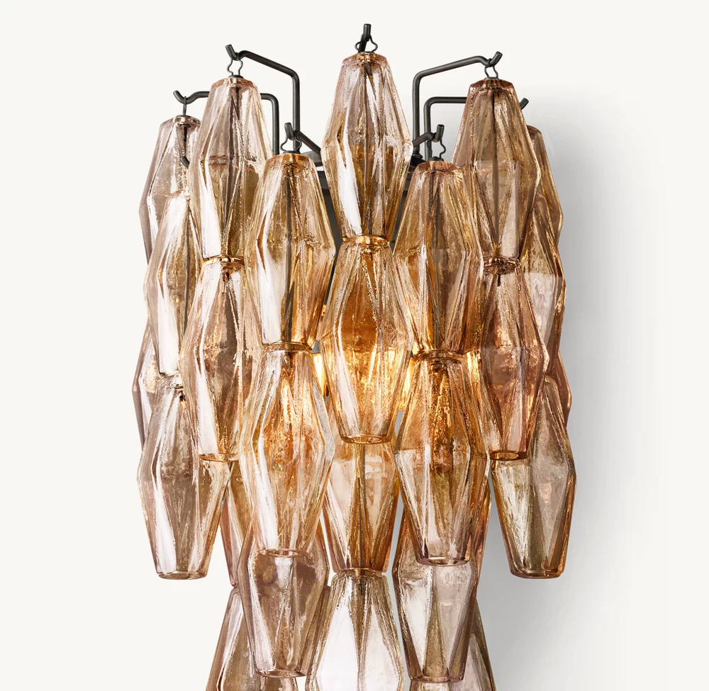 CHIARA SMOKE GLASS SCONCE - Image 1