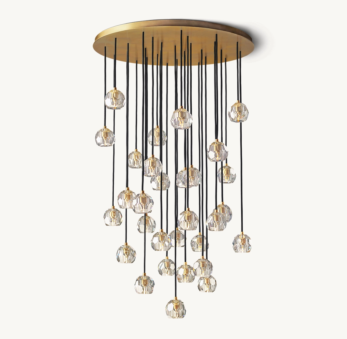BOULE DE CRISTAL CLEAR GLASS ROUND CLUSTER CHANDELIER 40