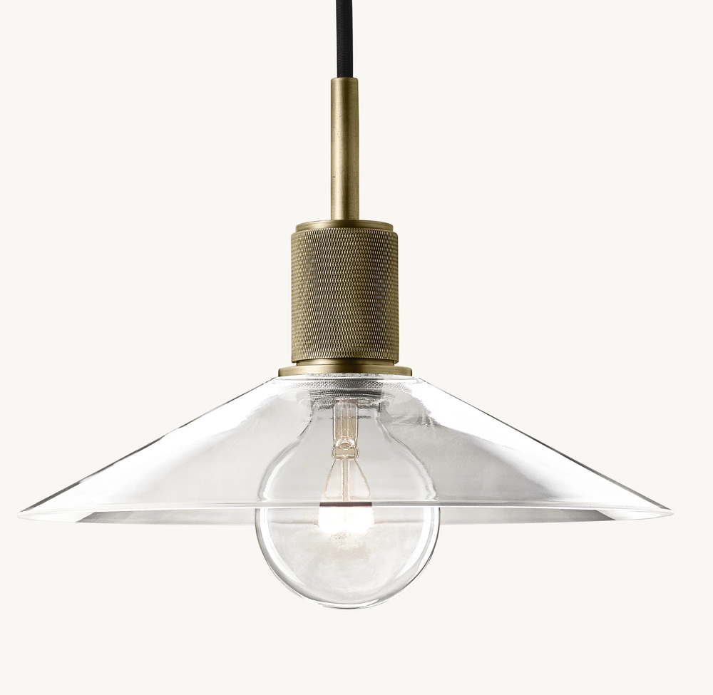 UTILITAIRE GLASS SLOPE SHADE PENDANT - Image 3