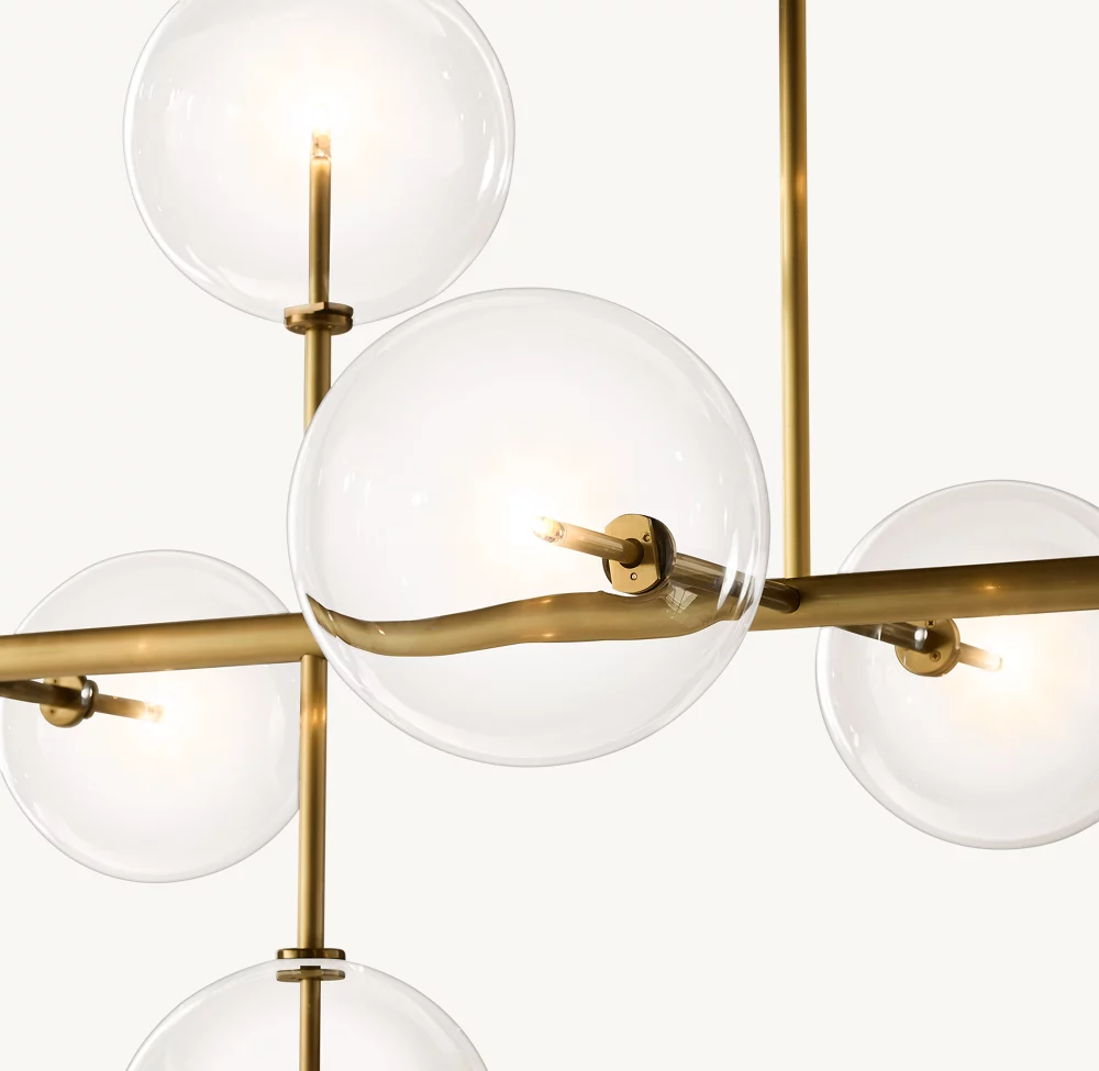 GLASS GLOBE MOBILE LINEAR CHANDELIER - Image 3