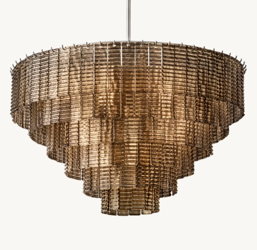 SIRENE SMOKE GLASS ROUND CHANDELIER 41