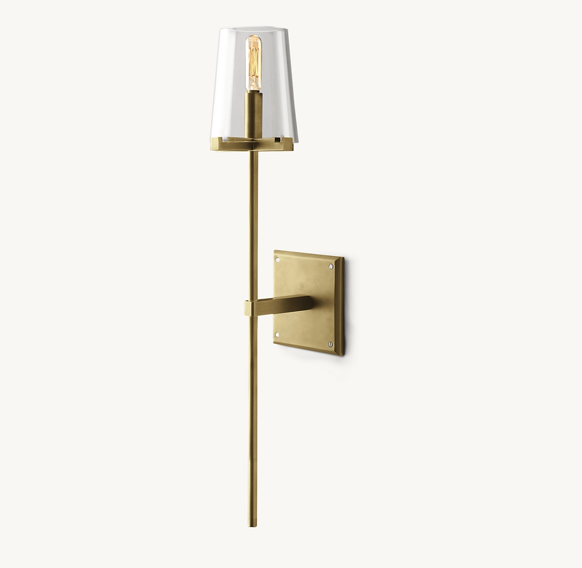 PAUILLAC TORCH SCONCE - Lacquered Burnished Brass