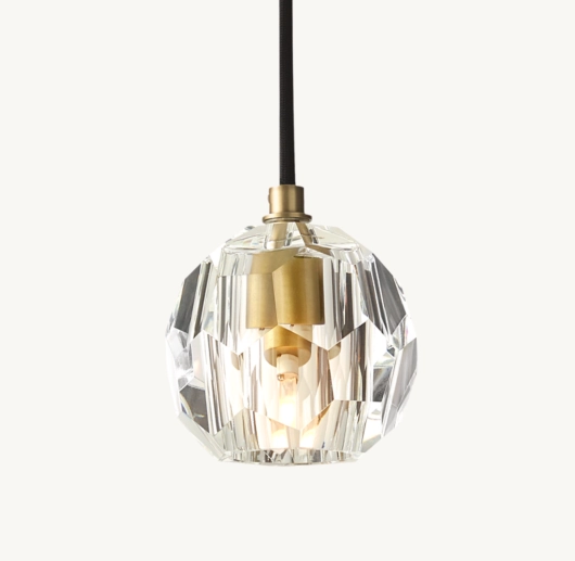 BOULE DE CRISTAL CLEAR GLASS CORD PENDANT