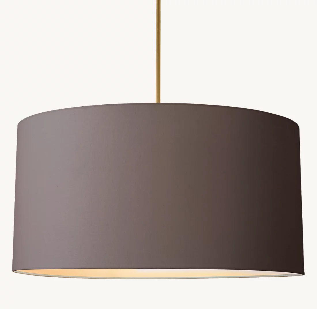 CICERO DRUM PENDANT - Finish Options, Fabric Options