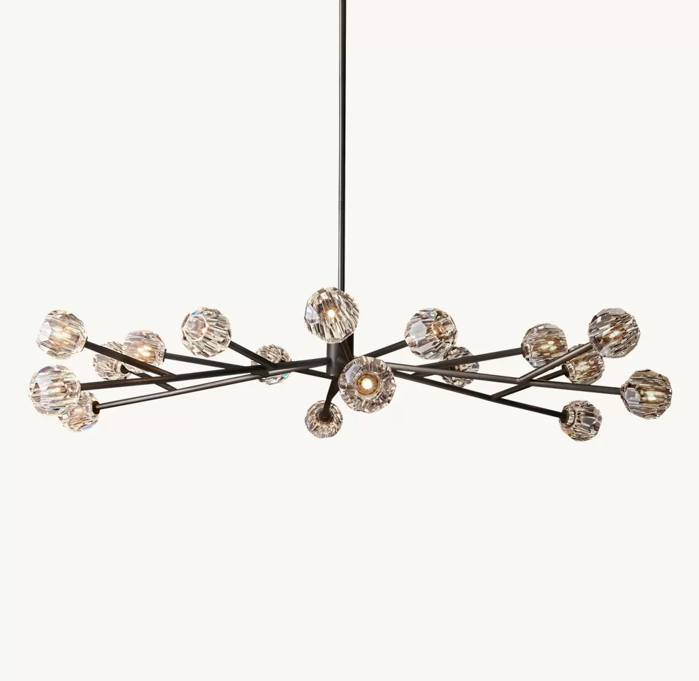 BOULE DE CRISTAL CLEAR GLASS ROUND CHANDELIER 72