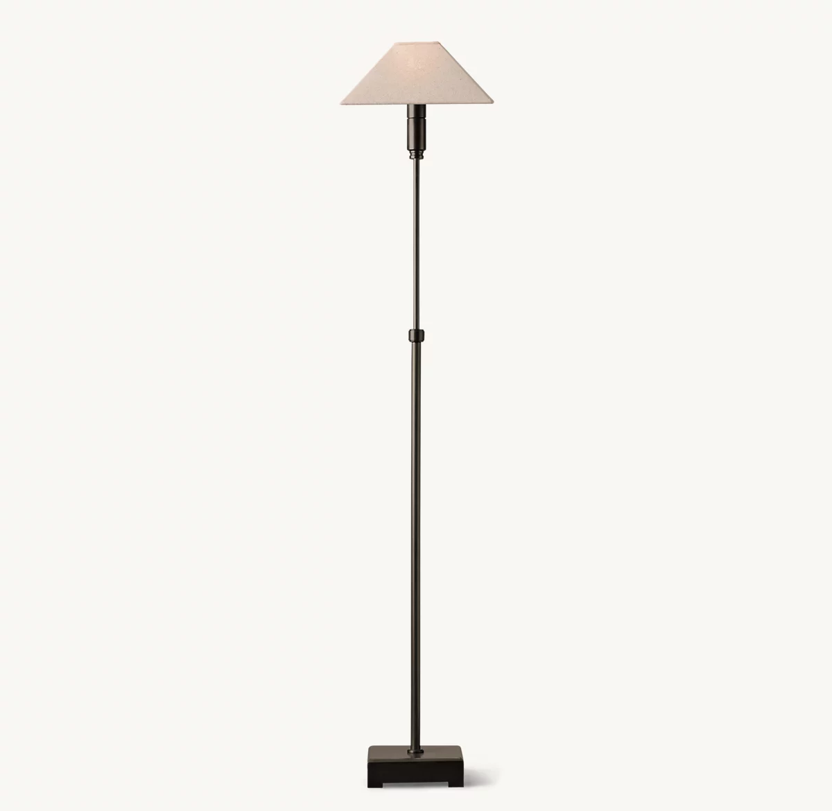 PYRAMID LINEN SHADE TELESCOPING FLOOR LAMP - Bronze