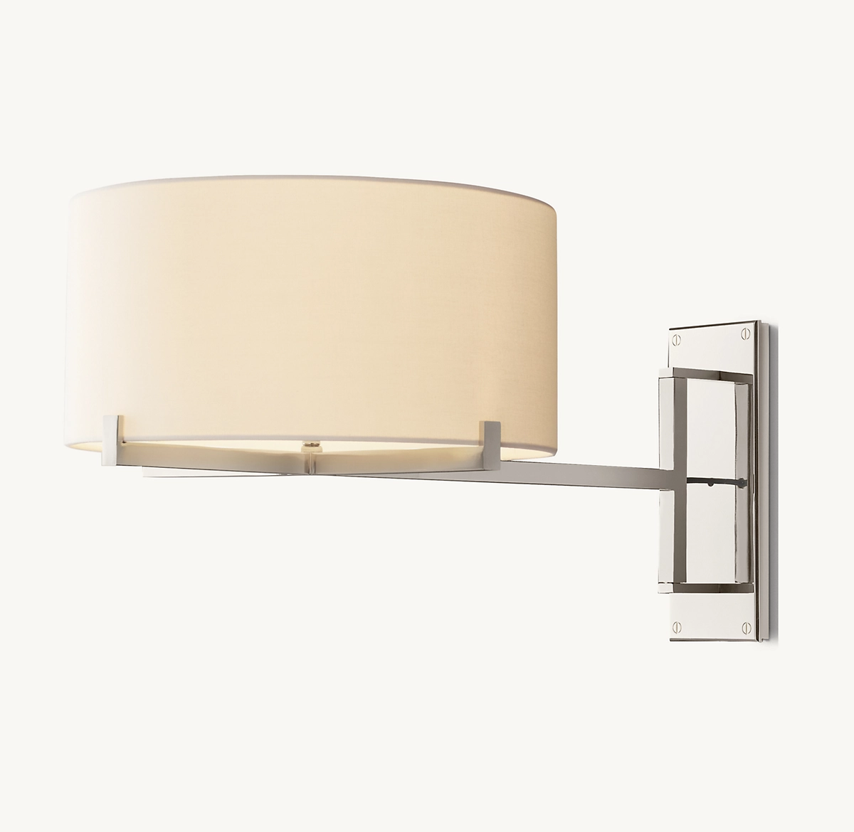PAUILLAC DRUM SHADE SWING-ARM SCONCE - Polished Nickel
