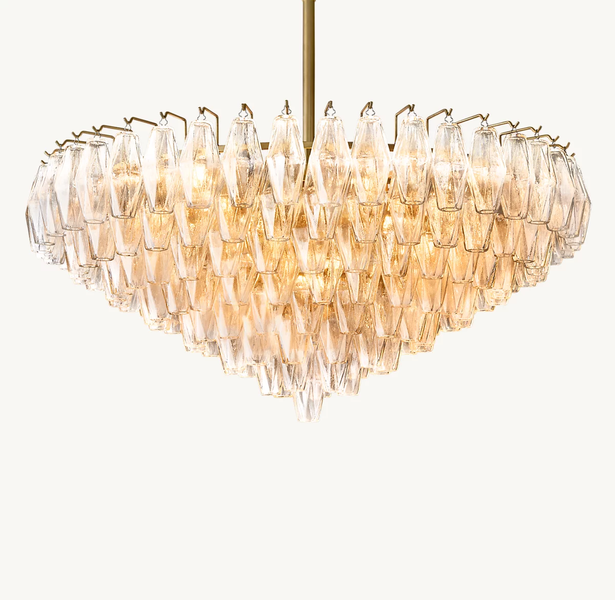 CHIARA CLEAR GLASS TIERED ROUND CHANDELIER 37