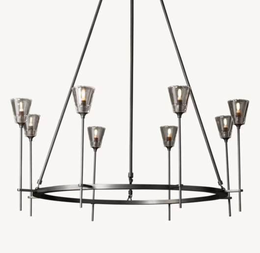 TORCHE DE VERRE ROUND CHANDELIER 46