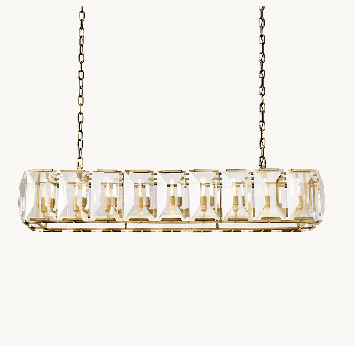 HARLOW CRYSTAL RECTANGULAR CHANDELIER 62