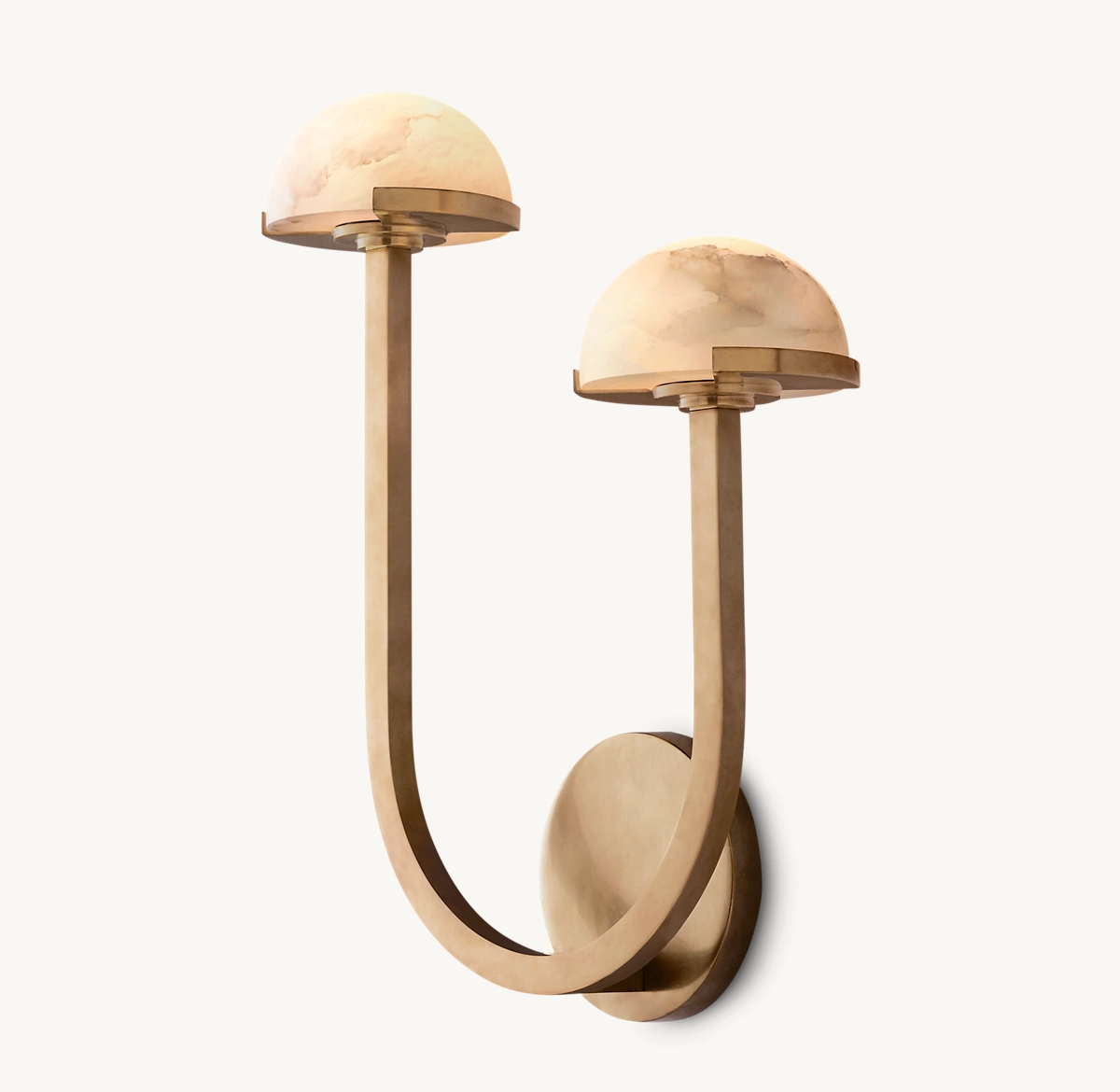 PEDRA DOUBLE SCONCE - LEFT - Vintage Brass