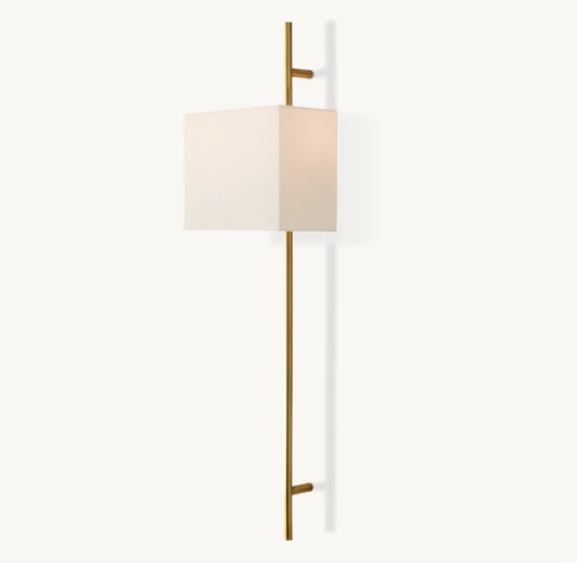 VELA OCTAGONAL BAR SCONCE - RECTANGULAR SHADE
