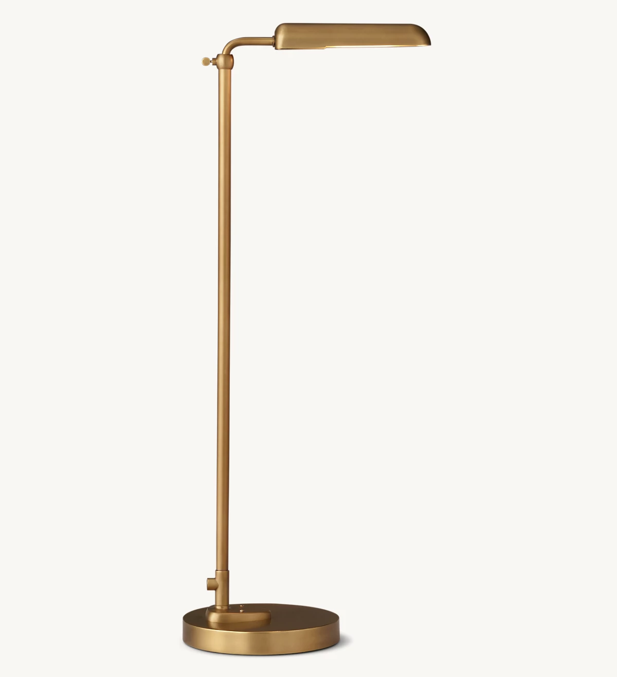 1930S PARISIAN TASK FLOOR LAMP - Antiqued Brass
