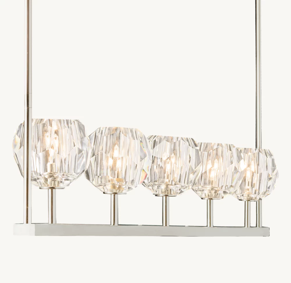 BOULE DE CRISTAL CLEAR GLASS LINEAR CHANDELIER 48
