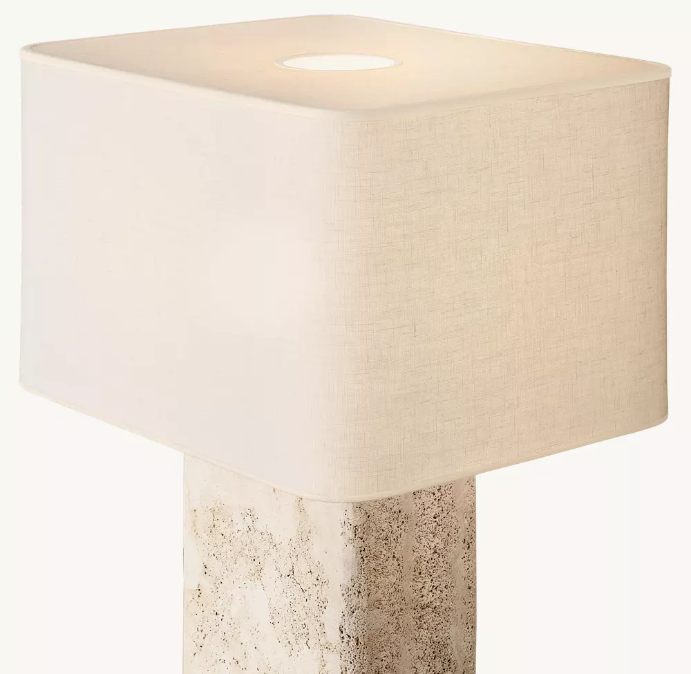 TALLADO CLASSICO TRAVERTINE RECTANGULAR TABLE LAMP - Image 12