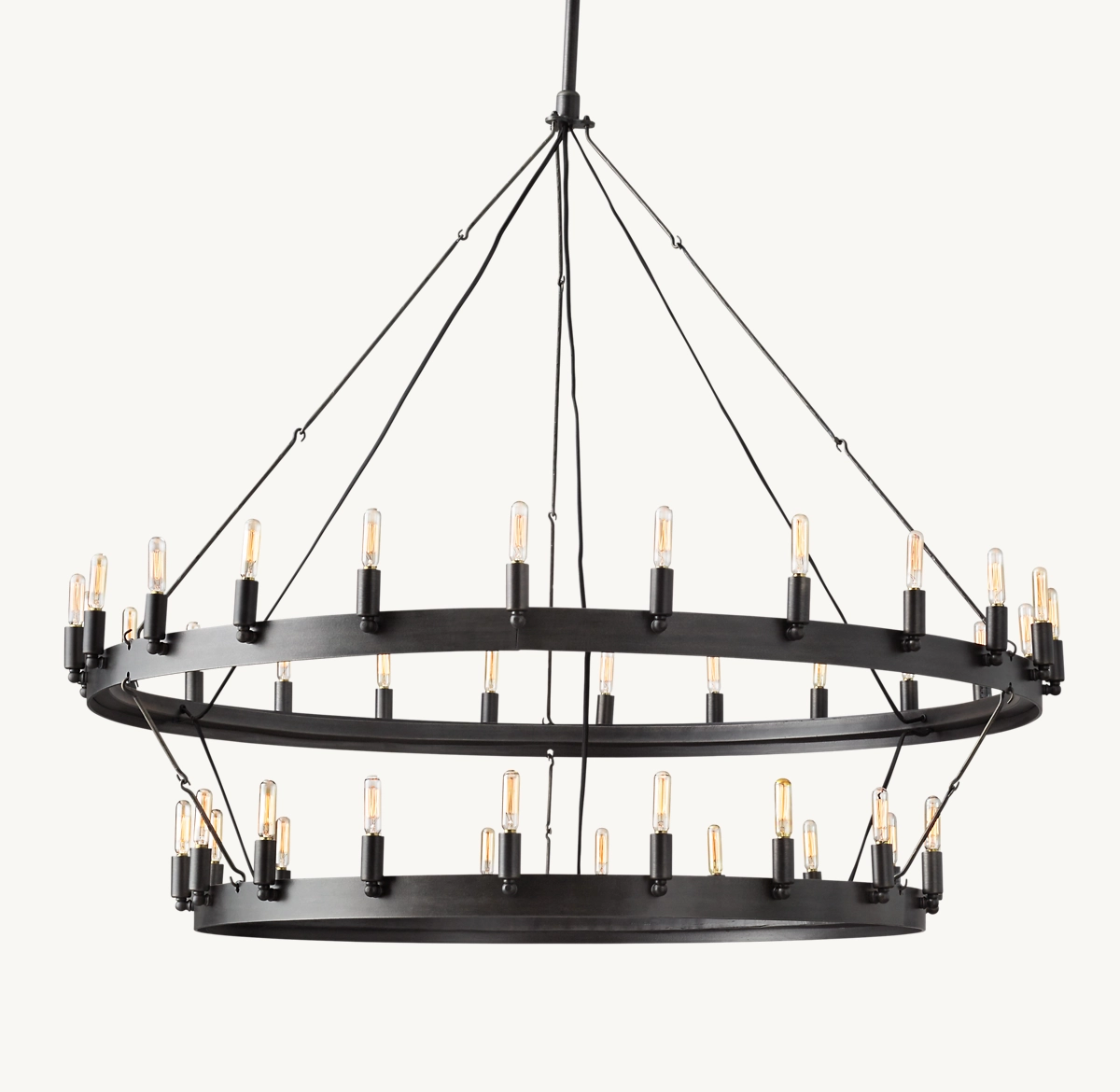 CAMINO VINTAGE FILAMENT TWO-TIER CHANDELIER 50