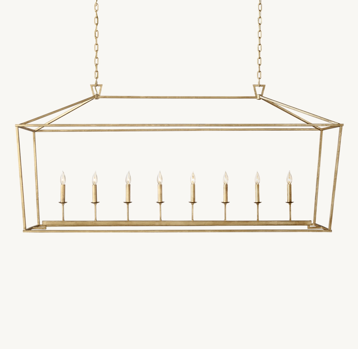 19TH C. ENGLISH OPENWORK RECTANGULAR CHANDELIER 72