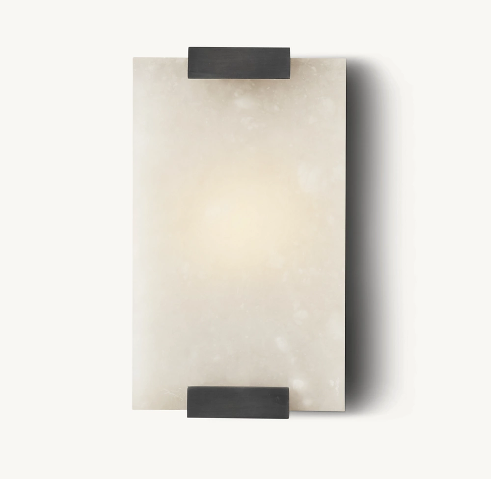 HAND-CARVED ALABASTER SCONCE - Image 6