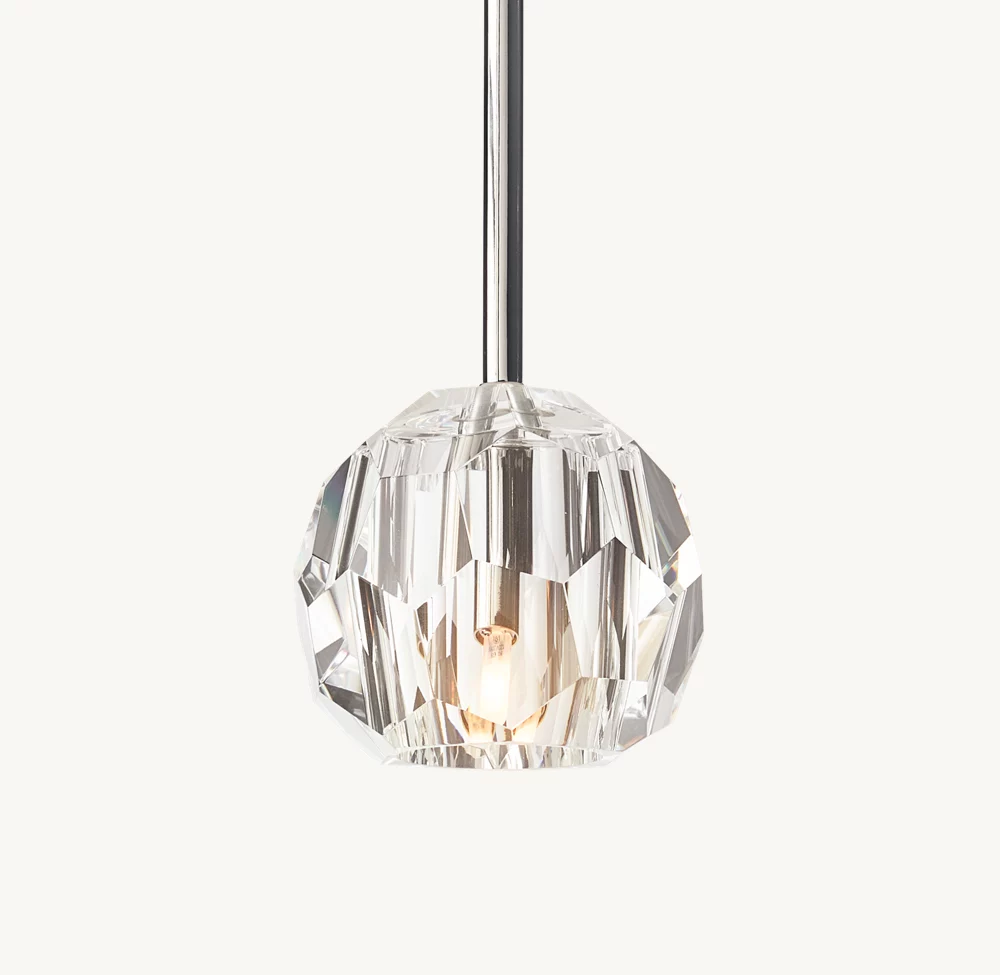 BOULE DE CRISTAL CLEAR GLASS ROD PENDANT - Image 4