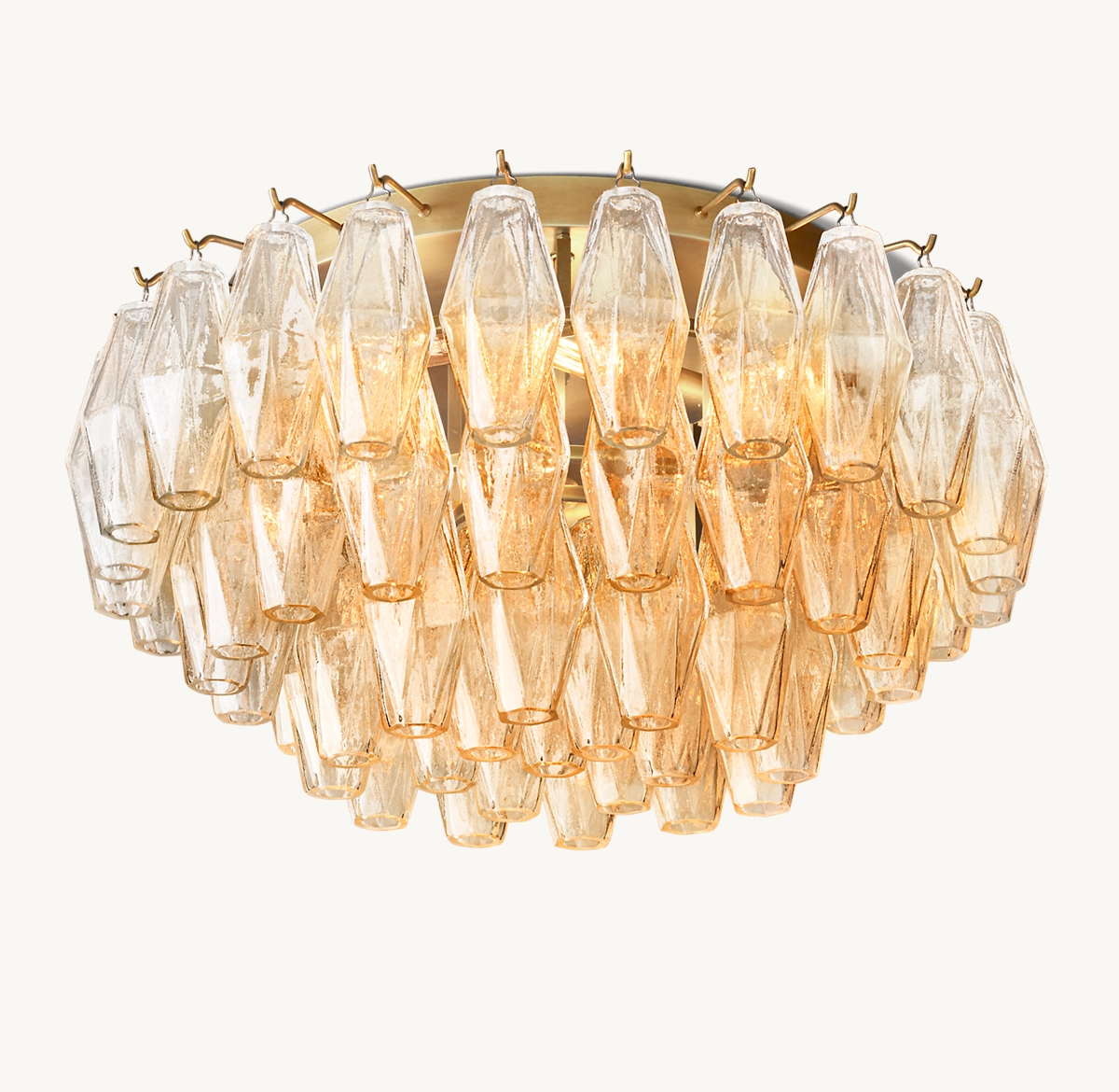 CHIARA CLEAR GLASS FLUSHMOUNT 22