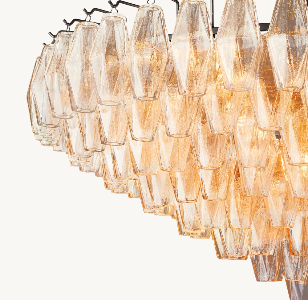 CHIARA CLEAR GLASS TIERED ROUND CHANDELIER 47