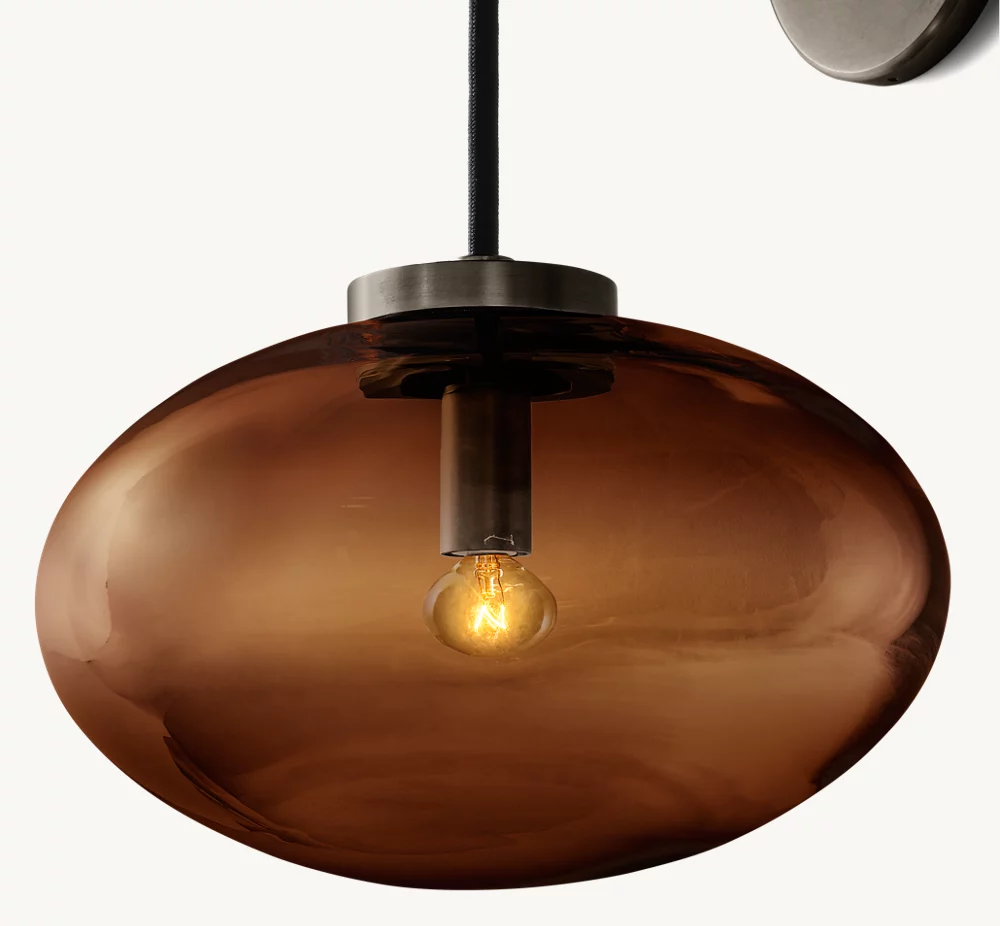 CABRETTE AMBER GLASS SCONCE - Image 2