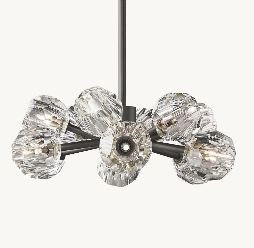 BOULE DE CRISTAL CLEAR GLASS ROUND CHANDELIER 24