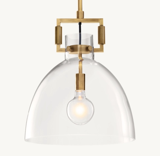 MACHINIST GLASS CLOCHE PENDANT