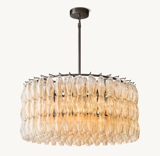 CHIARA CLEAR GLASS ROUND CHANDELIER 37