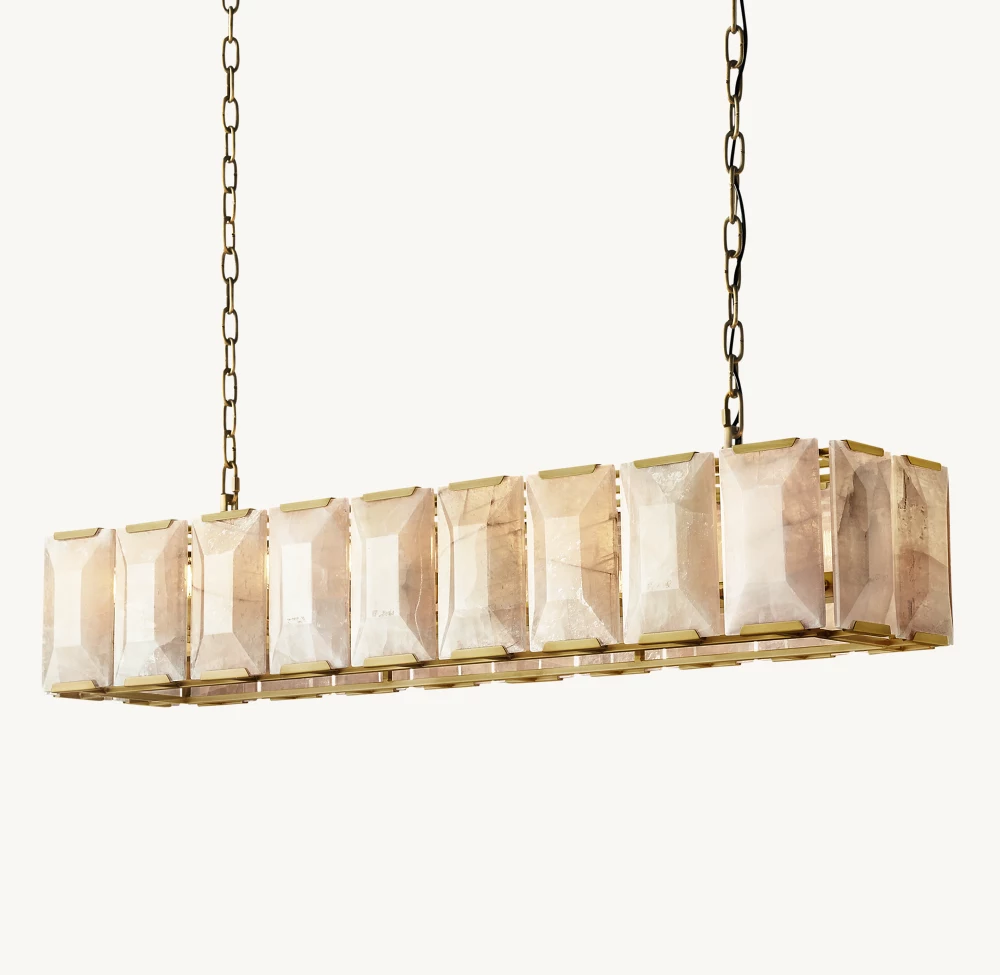 HARLOW CALCITE RECTANGULAR CHANDELIER 62
