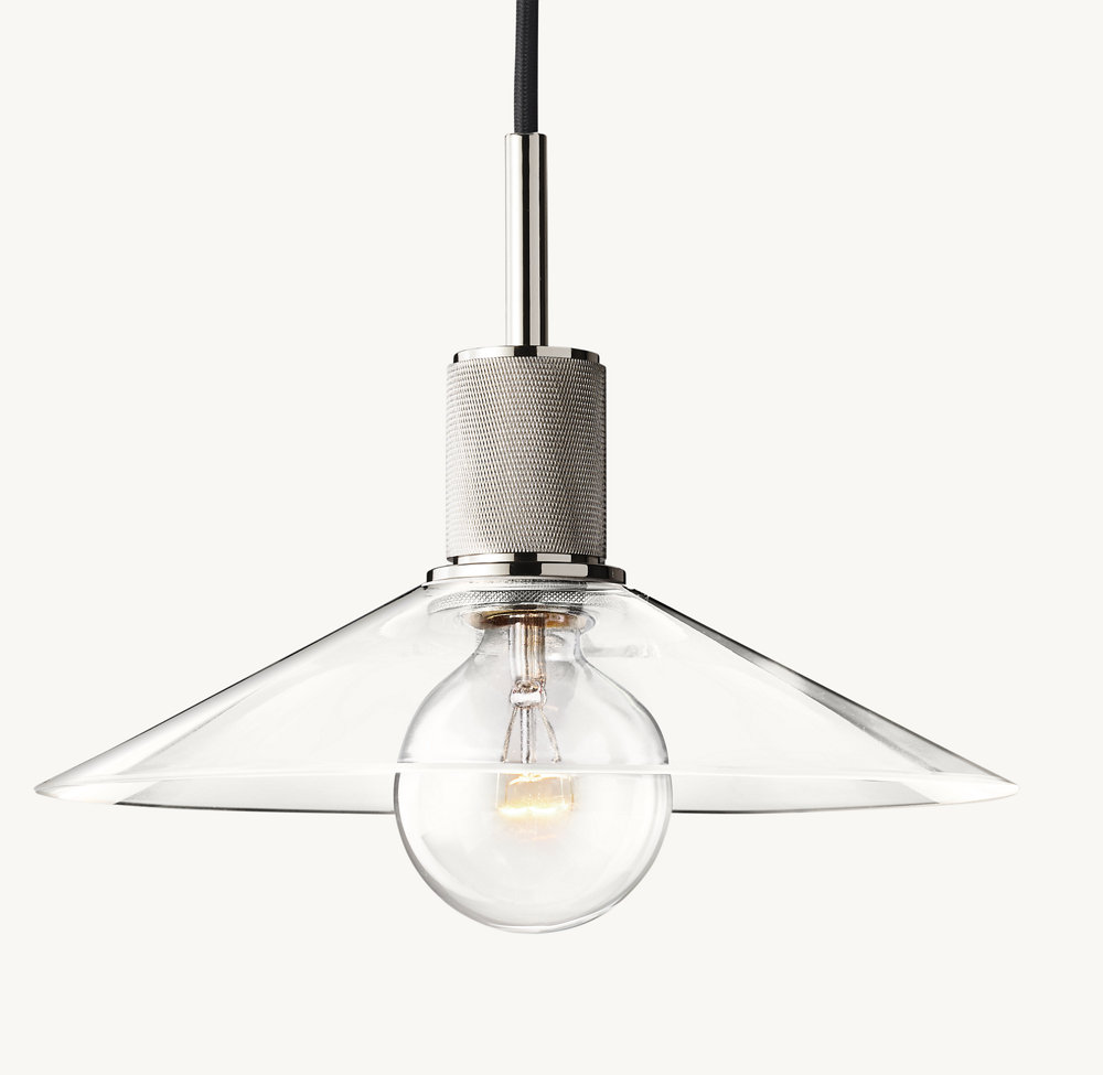 UTILITAIRE GLASS SLOPE SHADE PENDANT - Image 3