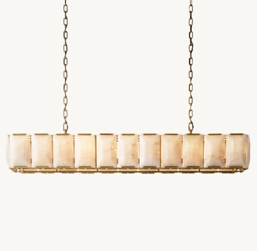 HARLOW CALCITE RECTANGULAR CHANDELIER 74