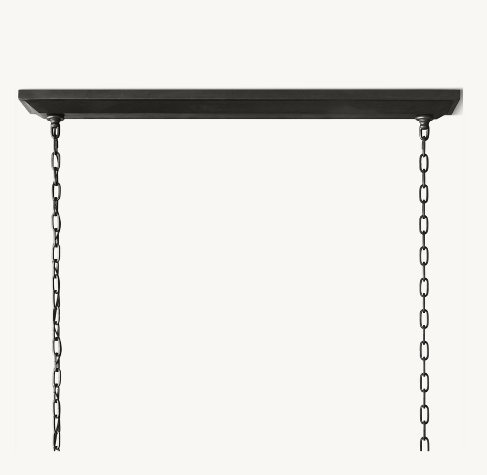 19TH C. ENGLISH OPENWORK RECTANGULAR CHANDELIER 72