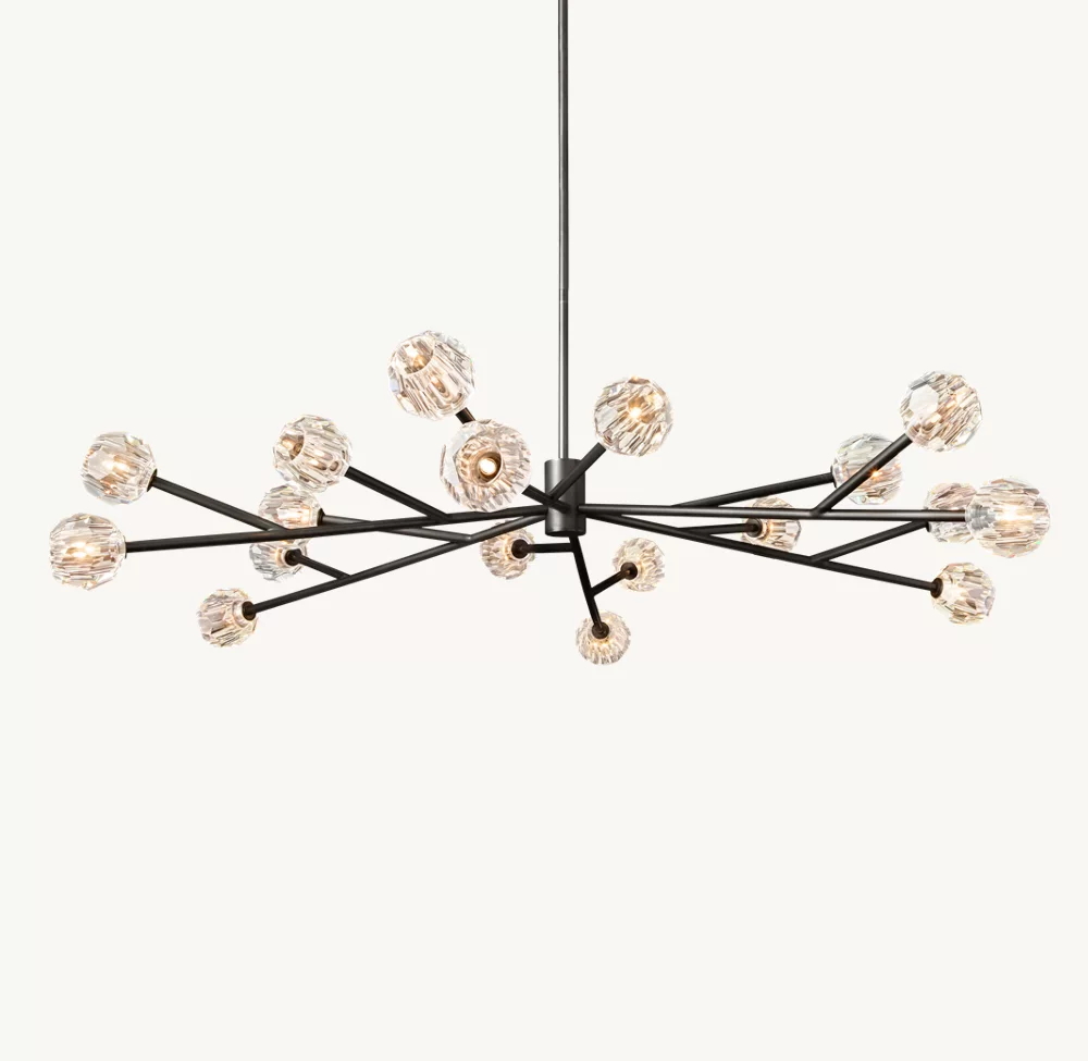 BOULE DE CRISTAL CLEAR GLASS ROUND CHANDELIER 72