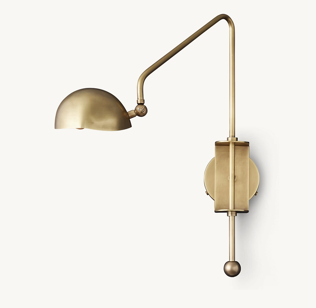 CONVESSI SWING-ARM SCONCE - Lacquered Burnished Brass