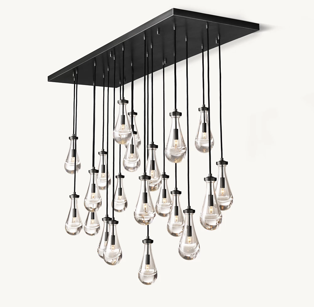 RAIN RECTANGULAR CHANDELIER 72
