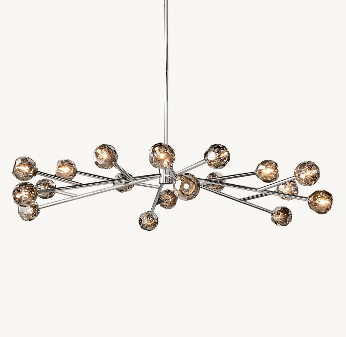 BOULE DE CRISTAL SMOKE GLASS ROUND CHANDELIER 72